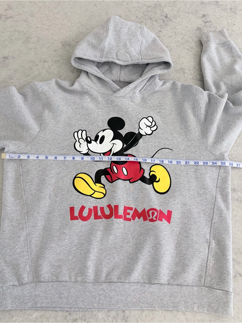 Disney x Lululemon Mickey Mouse Steady State Pullover Hoodie - Gray / Size L - Picture 3 of 4